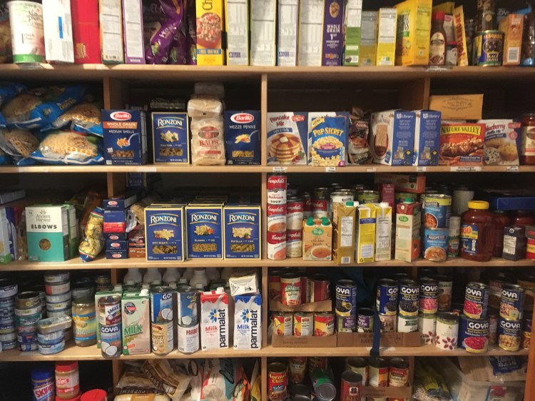 full pantry after postal workers' drive